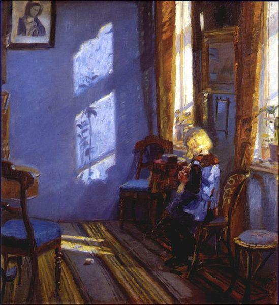 Sunlight in the blue room, Anna Ancher